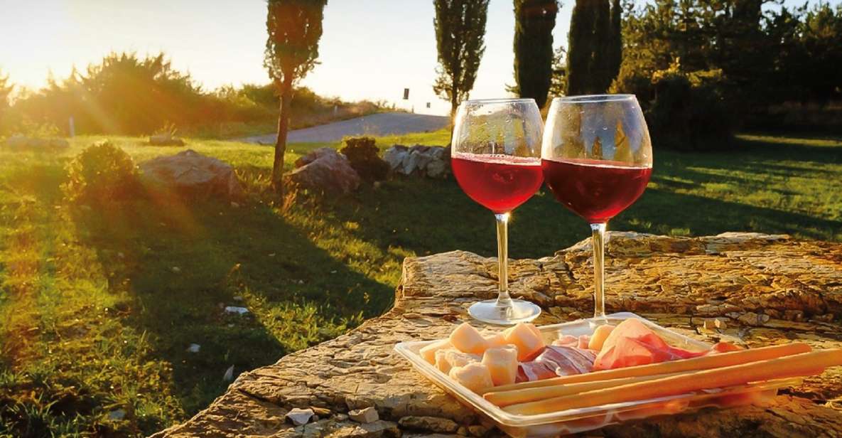 Viñedos de Chianti con paisaje toscano al atardecer
